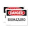 Signmission Biohazard Danger Sign, Plastic, 10in W x 7in L, 2PK OS-2PACK-DS-P-710-L-2411 - alternate 1